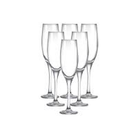 Jogo De 6 Taças De Champagne Em Vidro 190ml Transparente - 1