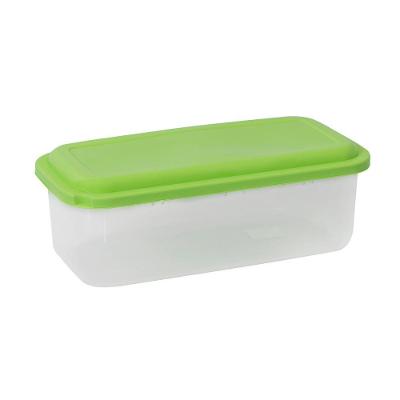 Kit 2 Pote Plástico Retangular 2,2 Litros Plasvale Verde - 2 Unidades
