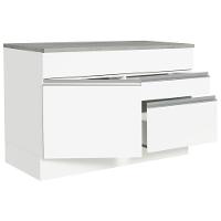 Balcão Gabinete De Pia 120 X 60 Cm 1 Porta 2 Gavetas Branc - 7