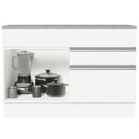 Balcão Gabinete De Pia 120 X 60 Cm 1 Porta 2 Gavetas Branc - 9