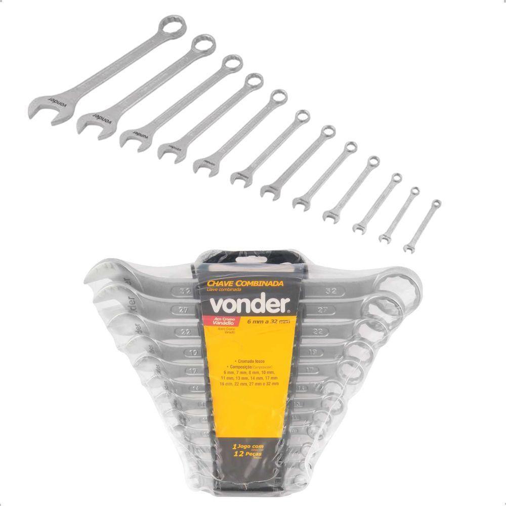 Jogo De Chaves Combinadas Vonder 12 Peças 6-32mm Cromo Vanádio - 5