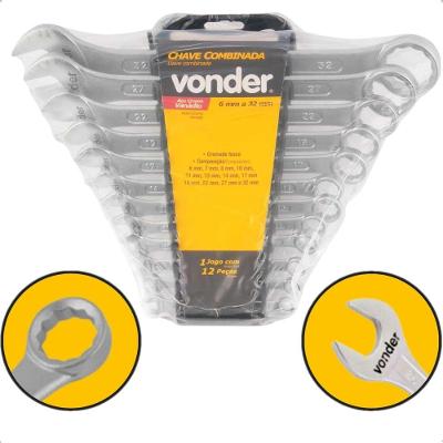 Jogo De Chaves Combinadas Vonder 12 Peças 6-32mm Cromo Vanádio