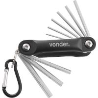 Jogo Chave Hexagonal Allen 5-64-1-4 Canivete Alumínio Cromo - 1