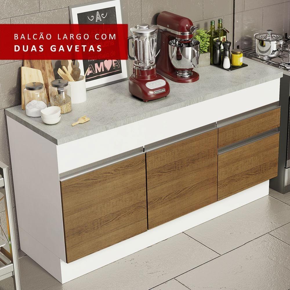 Balcão de Pia Glamy 2 Portas 2 Gavetas Madesa - 9