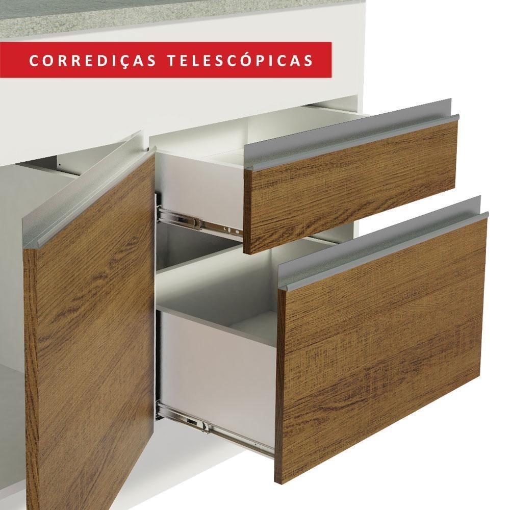 Balcão de Pia Glamy 2 Portas 2 Gavetas Madesa - 10