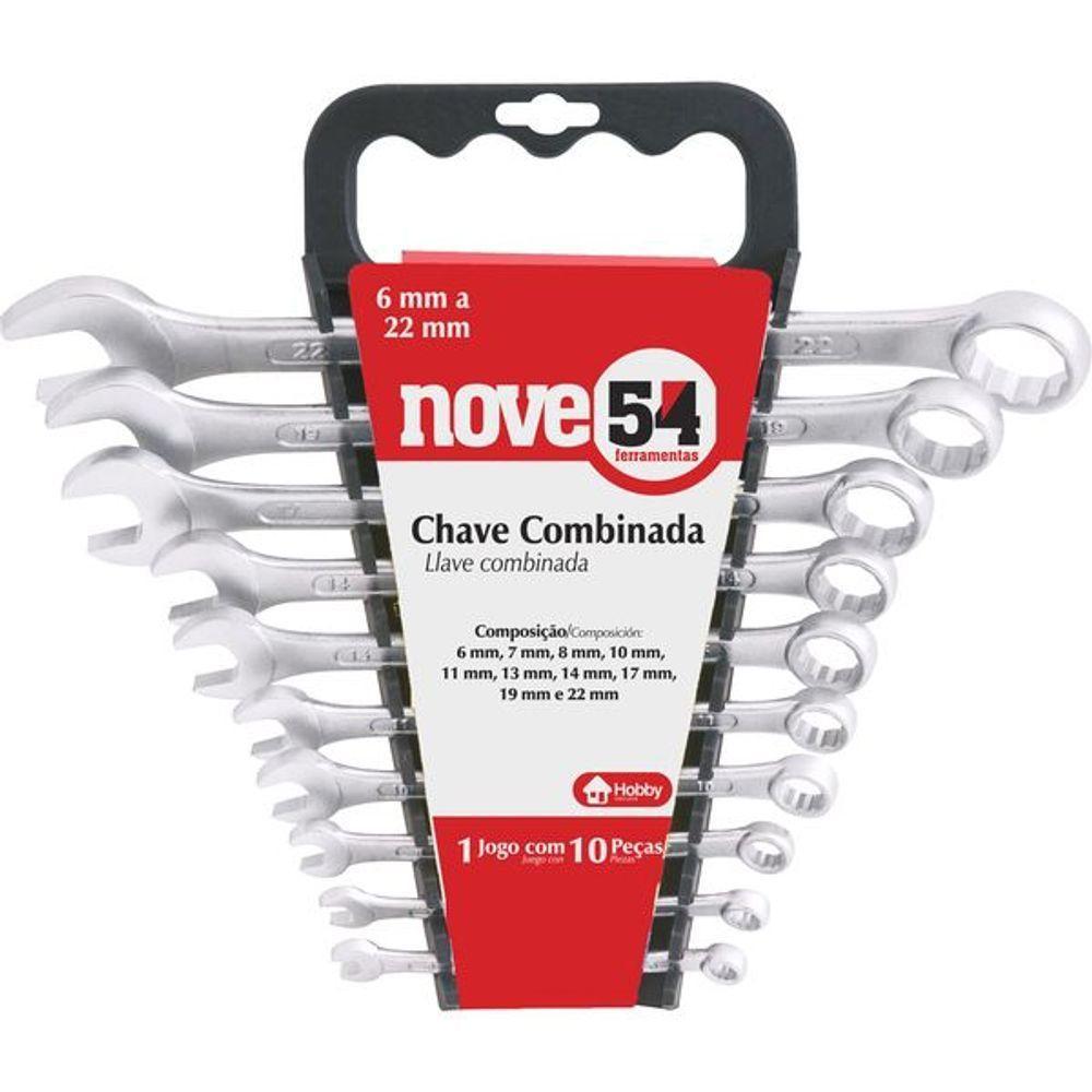 Jogo Chave Combinada 6-22mm Aço Carbono Com 10 Peças Suporte - 2