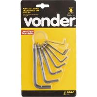 Jogo Chave Hexagonal Allen 1,5-8,0mm Tipo L Curta Argola Cro - 2