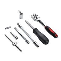 Jogo De Soquete Aço Crv 1-4 Catraca Chave Allen Maleta 46 Peças Vermelho