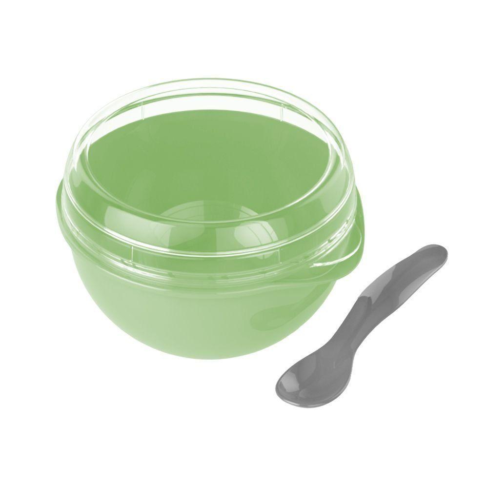 Marmita Com Colher 500ml Plasvale Verde - 1