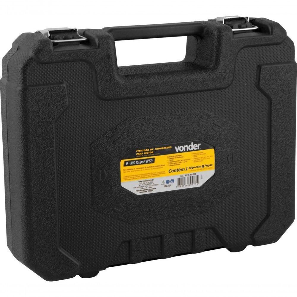Medidor De Compressão Para Motor C Adaptadores 0300 Psi Vonder - 8