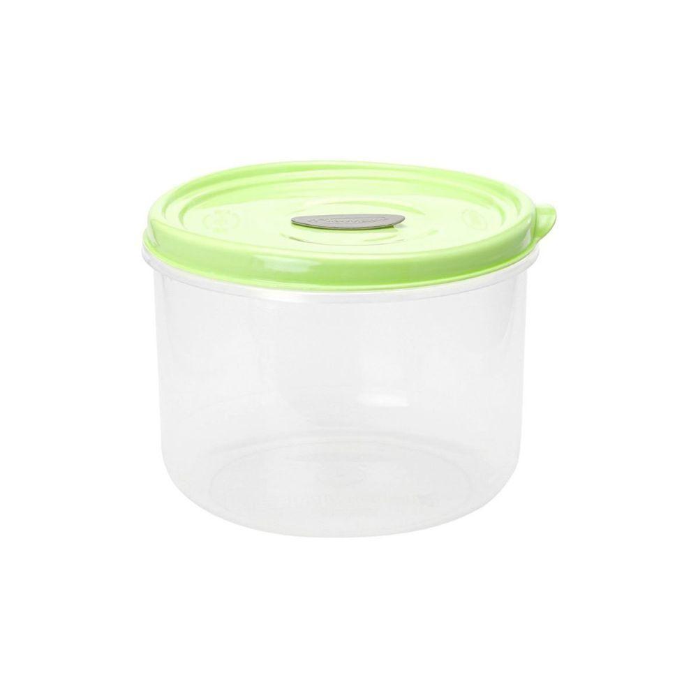 Pote Redondo 11cm De Altura Para Microo-ndas E Freezer Com Válvula 1,75l - Linha Wave Plasvale Verde - 1