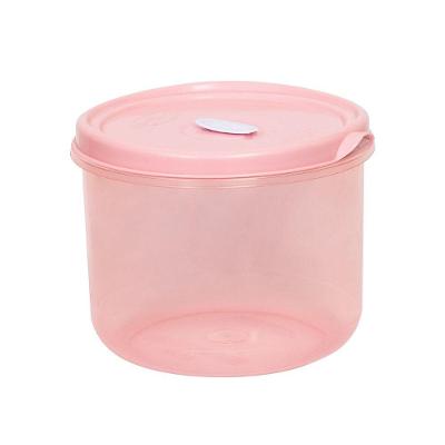 Pote Redondo 14cm De Altura Para Micro-ondas E Freezer Com Válvula 3l - Linha Wave Plasvale Rosa