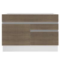 Balcão de Pia Glamy 1 Porta 2 Gavetas Branco e Rustic Madesa - 2