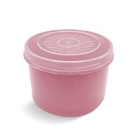 Pote Com Tampa Rosca Redondo 260 Ml Plasvale Rosa - 1