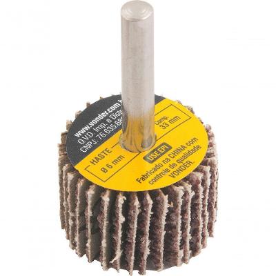 Roda Lixa Minikontour 50x20mm G100 Haste 6mm - Vonder