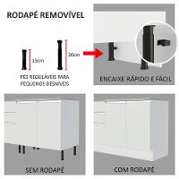 Balcão de Pia Glamy 2 Portas 2 Gavetas Madesa - 8