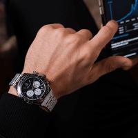 Relógio Masculino London Steel Silver Black 43mm - 3