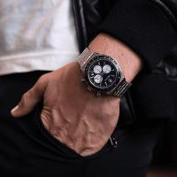 Relógio Masculino London Steel Silver Black 43mm - 5