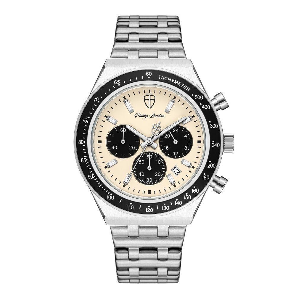 Relógio Masculino London Steel Silver Beige 43mm - 1