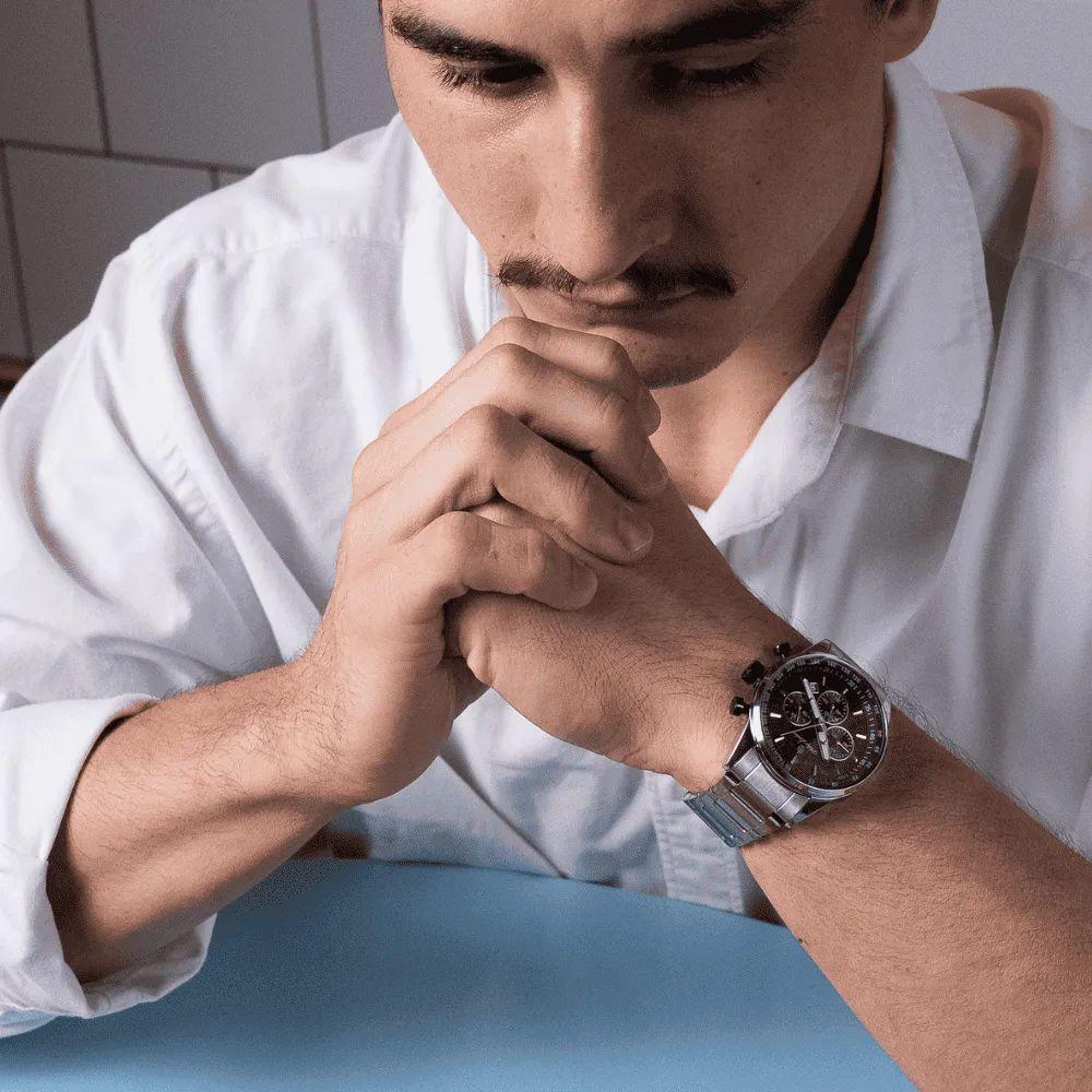 Relógio Masculino Hazard Steel Silver Black 43mm - 6