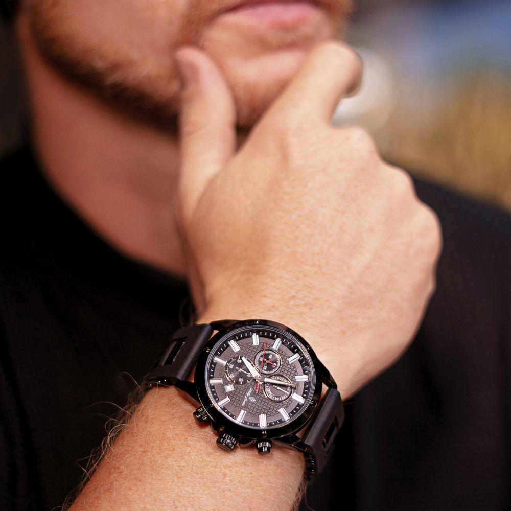 Relógio Masculino Falcon Black 46mm - 5