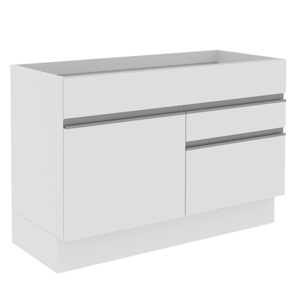 Balcão de Pia Glamy Branco 1 Porta e 2 Gavetas Madesa - 2