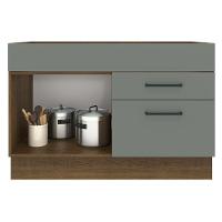 Balcão De Pia Madesa Agata 1 Porta E 2 Gavetas - Rustic/cinza Rustic/cinza - 2