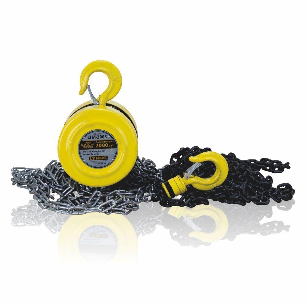 Talha Manual 2 Toneladas Com Corrente 3m Ltm-2003 Lynus - 2