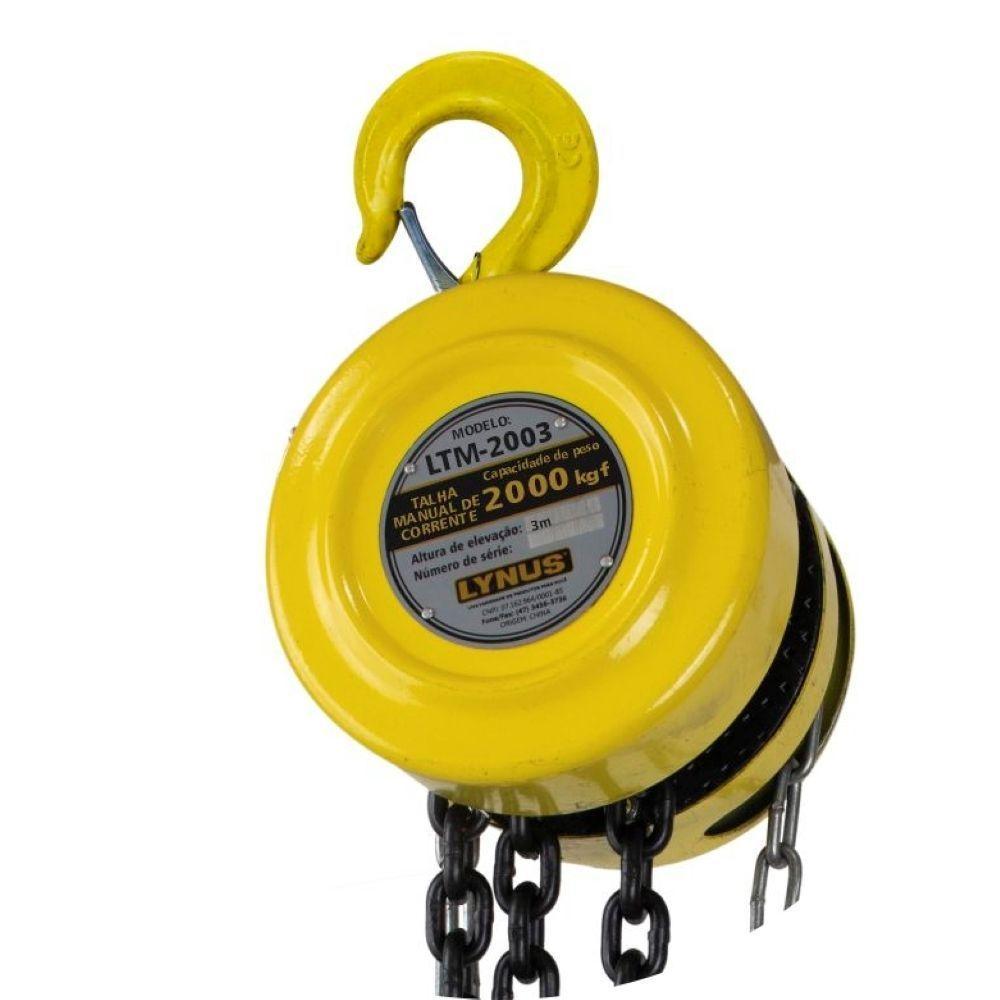 Talha Manual 2 Toneladas Com Corrente 3m Ltm-2003 Lynus - 4