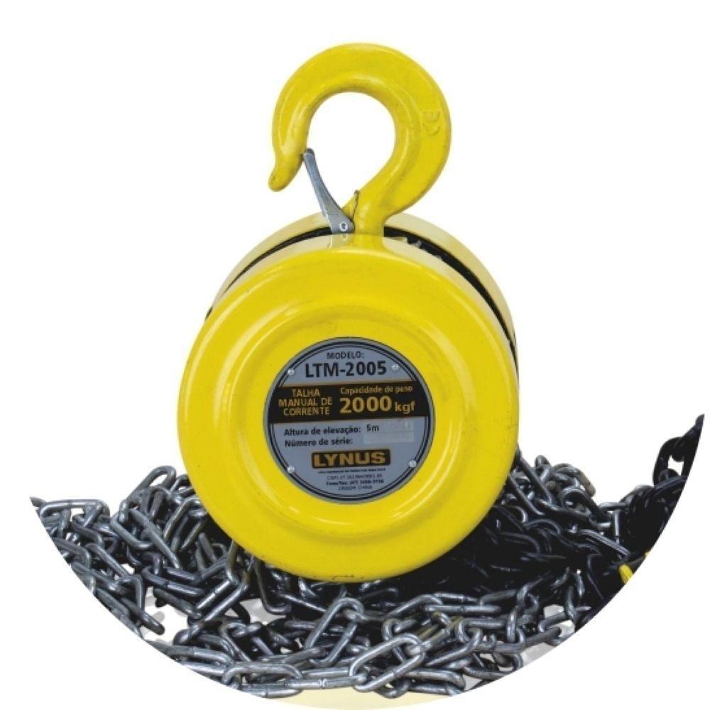 Talha Manual 2 Toneladas Com Corrente 5m Ltm-2005 Lynus - 3