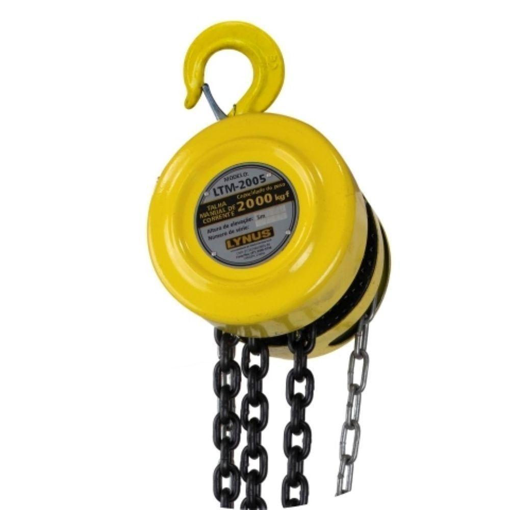 Talha Manual 2 Toneladas Com Corrente 5m Ltm-2005 Lynus - 4
