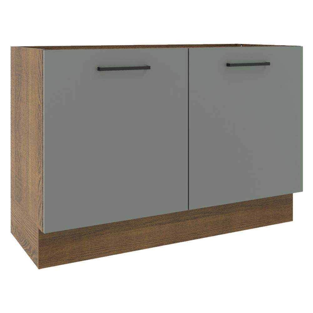 Balcão de Pia Agata 2 Portas - Rustic/Cinza Madesa - 2