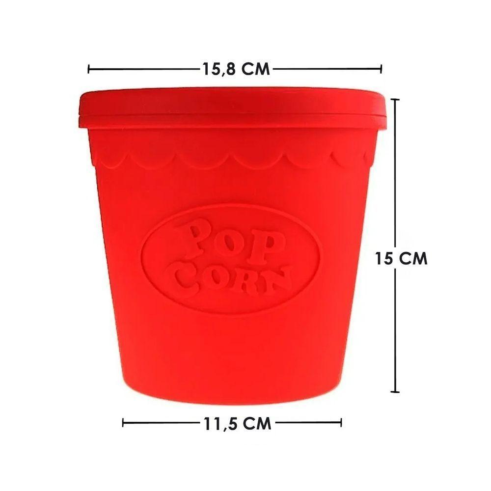 Balde Estoura Pipoca Silicone Pipoqueira Sem Oleo Para Micro-ondas - 2