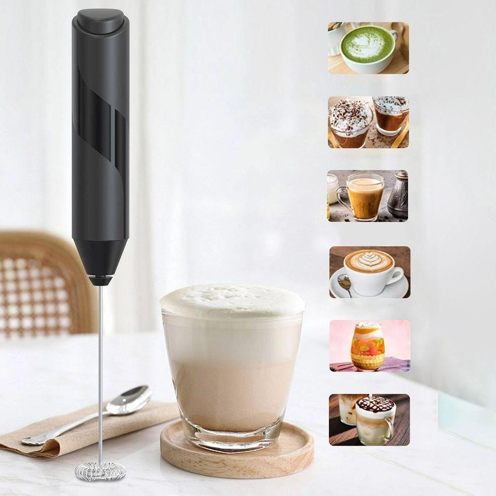 Misturador Mexedor De Bebidas Eletrico Mini Inox Leite Cafe Achocolatado A Pilha - 4