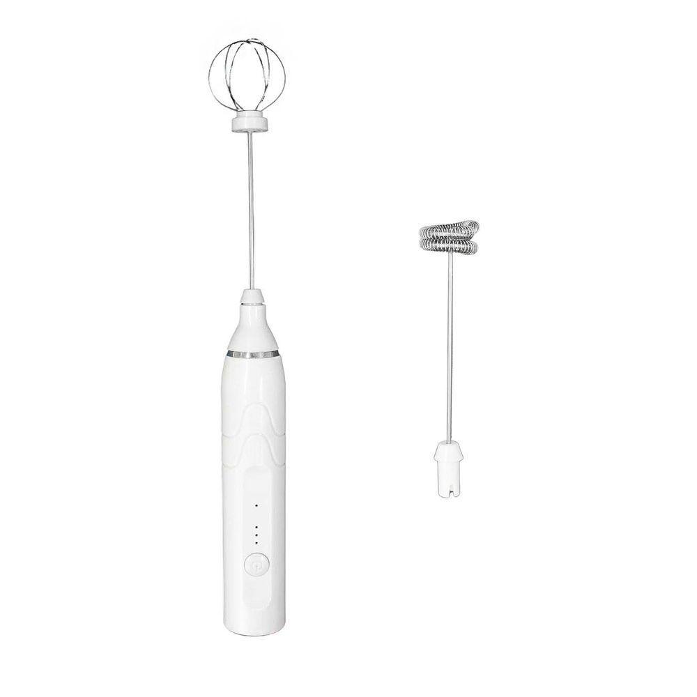Misturador Mexedor De Bebidas Mini Batedeira Eletrico Leite Cafe Achocolatado Usb 2 Em 1 - 1