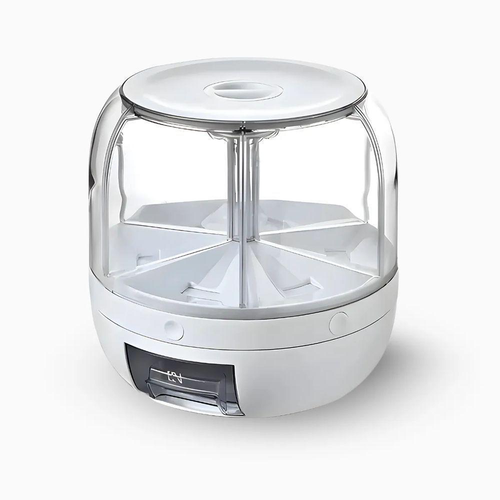 Dispenser De Alimentos E Grãos Giratório Com 6 Divisões - 2