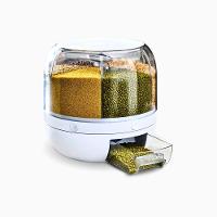 Dispenser De Alimentos E Grãos Giratório Com 6 Divisões - 1