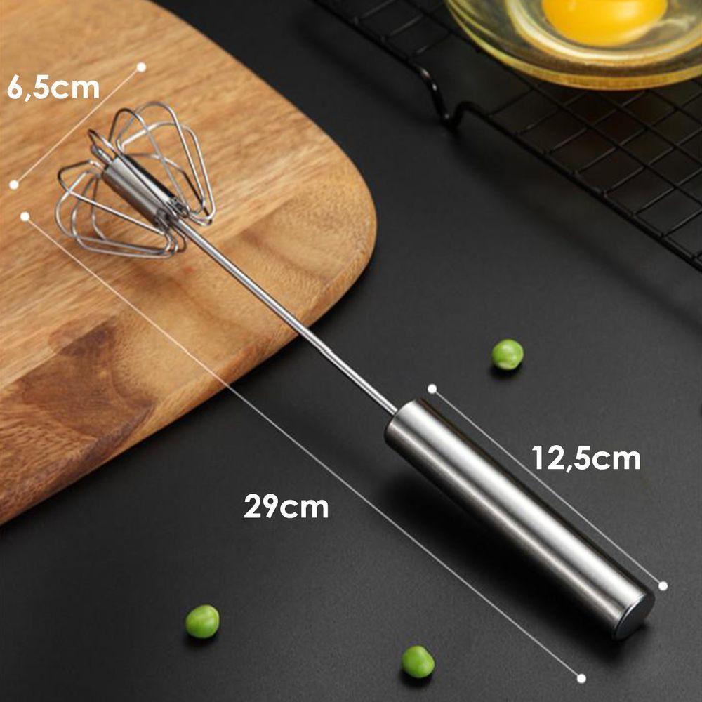 Misturador Batedor Mixer Ovos Claras Giratorio Semi Automatico - 3