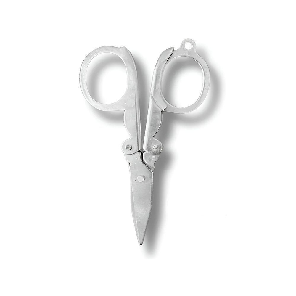 Mini Tesoura Dobrável Aço Inox Reparo Corte Chaveiro - 1