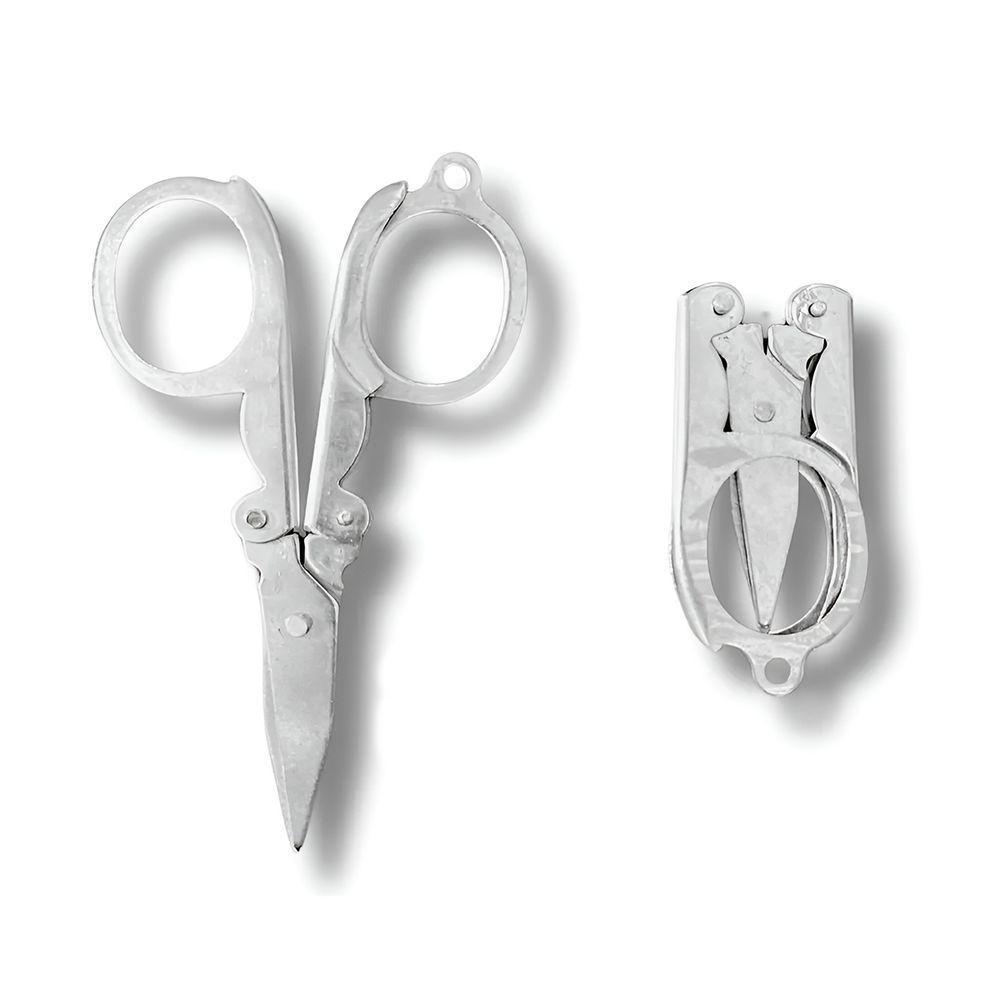 Mini Tesoura Dobrável Aço Inox Reparo Corte Chaveiro - 6