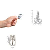 Mini Tesoura Dobrável Aço Inox Reparo Corte Chaveiro - 3