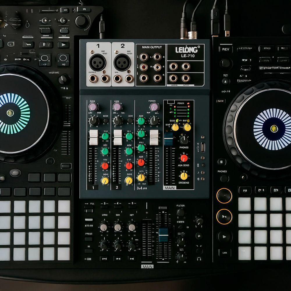 Mesa De Som Digital Mixer Usb 4 Canais Bluetooth Mp3 Player - 6