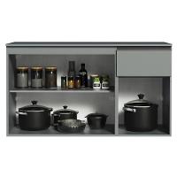 Balcão De Pia 3 Portas 1 Gaveta Suspenso Nice Madesa Cinza - 3