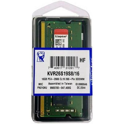 Memória Notebook 16gb Ddr4 2666mhz Kingston Kvr26s19s8-16gb So-dimm