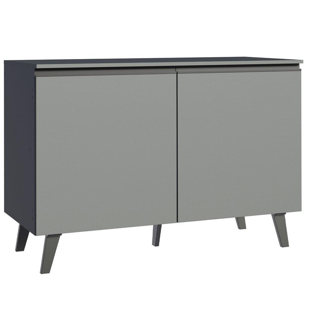 Balcão De Pia 2 Portas Com Pés Cinza Nice Madesa Cinza - 1