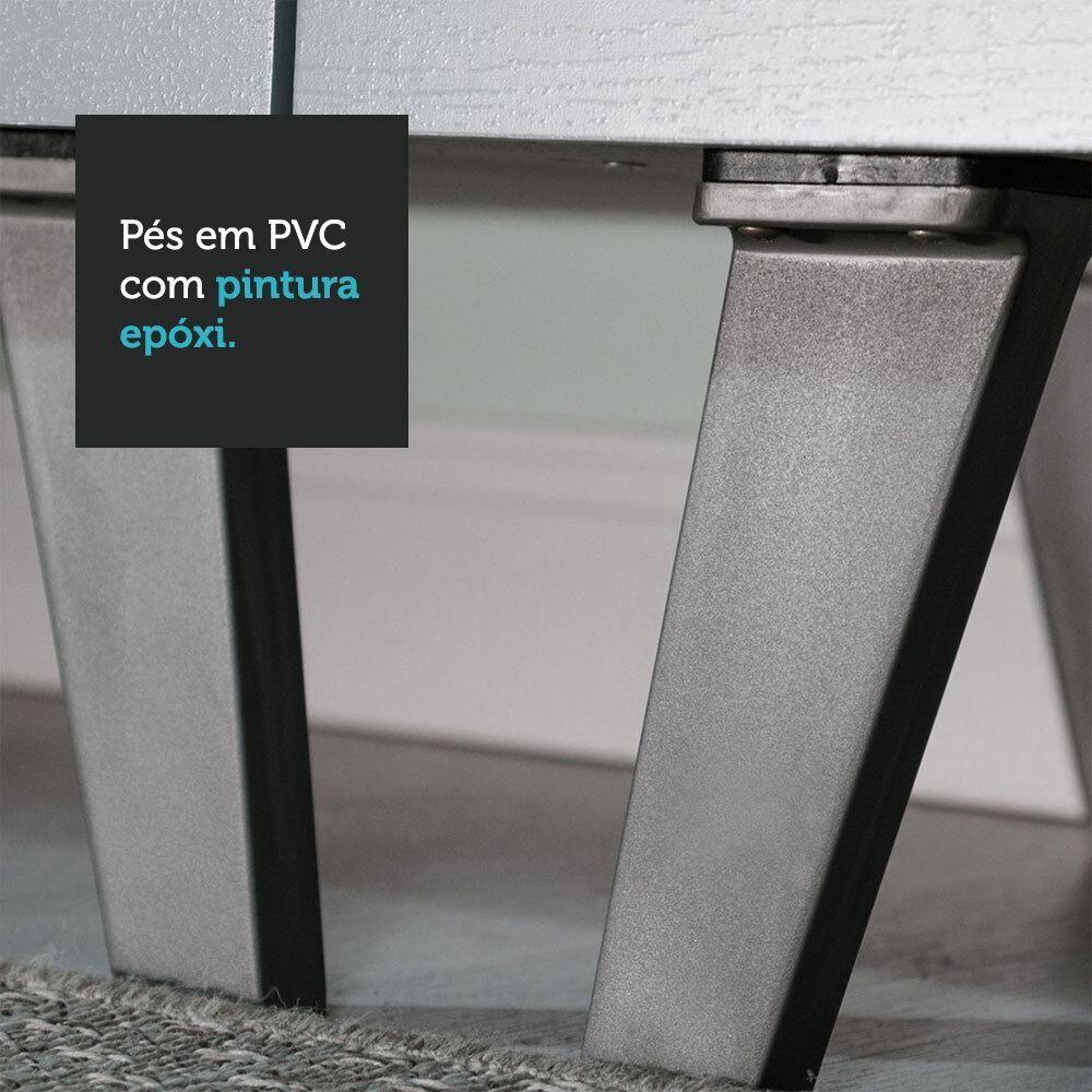 Balcão De Pia 2 Portas Com Pés Cinza Nice Madesa Cinza - 4