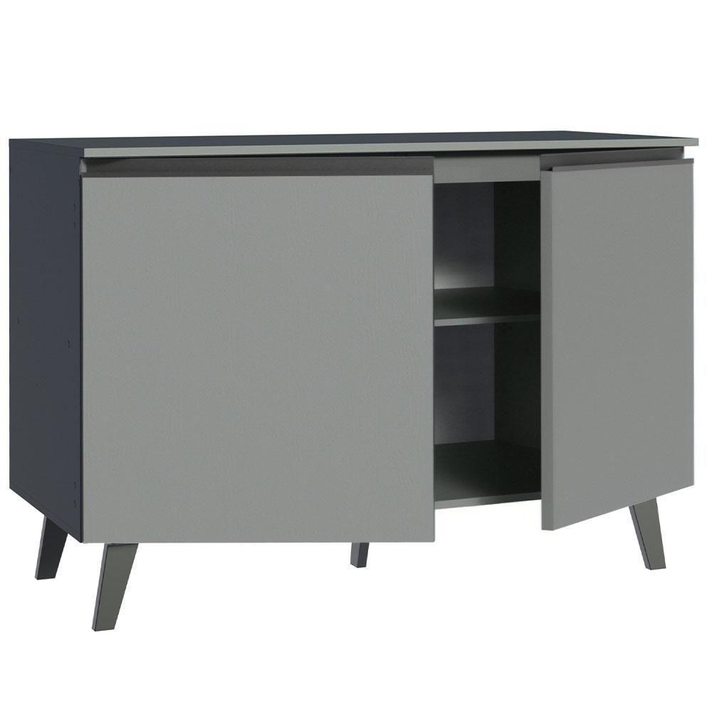 Balcão De Pia 2 Portas Com Pés Cinza Nice Madesa Cinza - 5