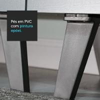 Balcão De Pia 2 Portas Com Pés Cinza Nice Madesa Cinza