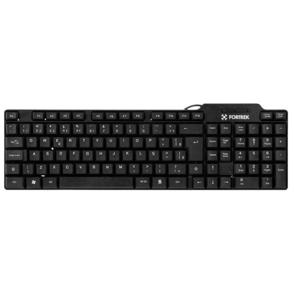 Teclado Fortrek Skl106-fk325k Usb Abnt2 1,45m ? Preto - 1