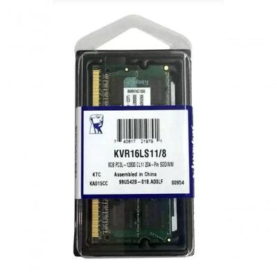 Memória Notebook 8gb Ddr3 1600mhz Kingston Kvr16ls11-8 Low Voltage 1.35v